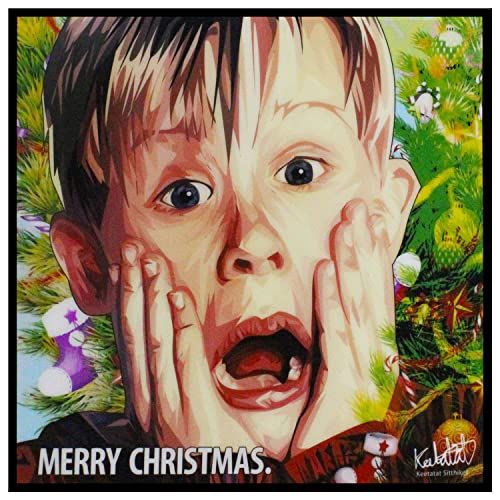ホーム アローン Home Alone 名作 映画 壁掛け インテリア ポスター ポップアートパネル Keetatat Sitthiket 並行輸入品 po