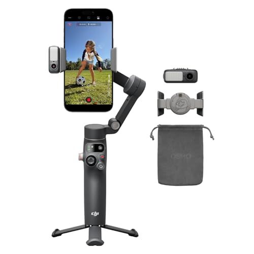 DJI Osmo Mobile 8 スマートフォン用ジンバルスタビライザー ネイティブトラッキング＆音声収録 照明搭載 360°パン軸回転 延長ロッド＆三脚内蔵 10時間バッテリー 堅牢な3軸手ブレ補正po