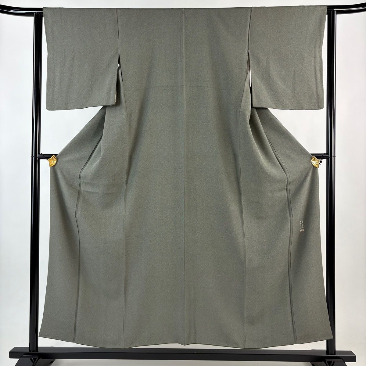 江戸小紋 身丈154 cm 裄丈62.5 S 袷 落款 幾何学模様 灰色 正絹