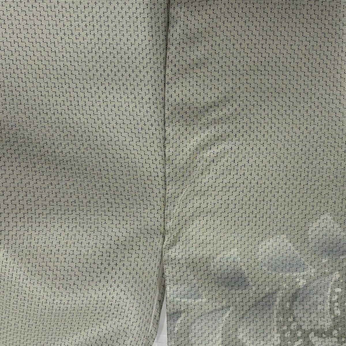 付下げ 身丈163 5 cm 裄丈67 L 袷 紬地 辻が花 ぼかし 灰緑 正絹 訪問着 付け下げ 着物