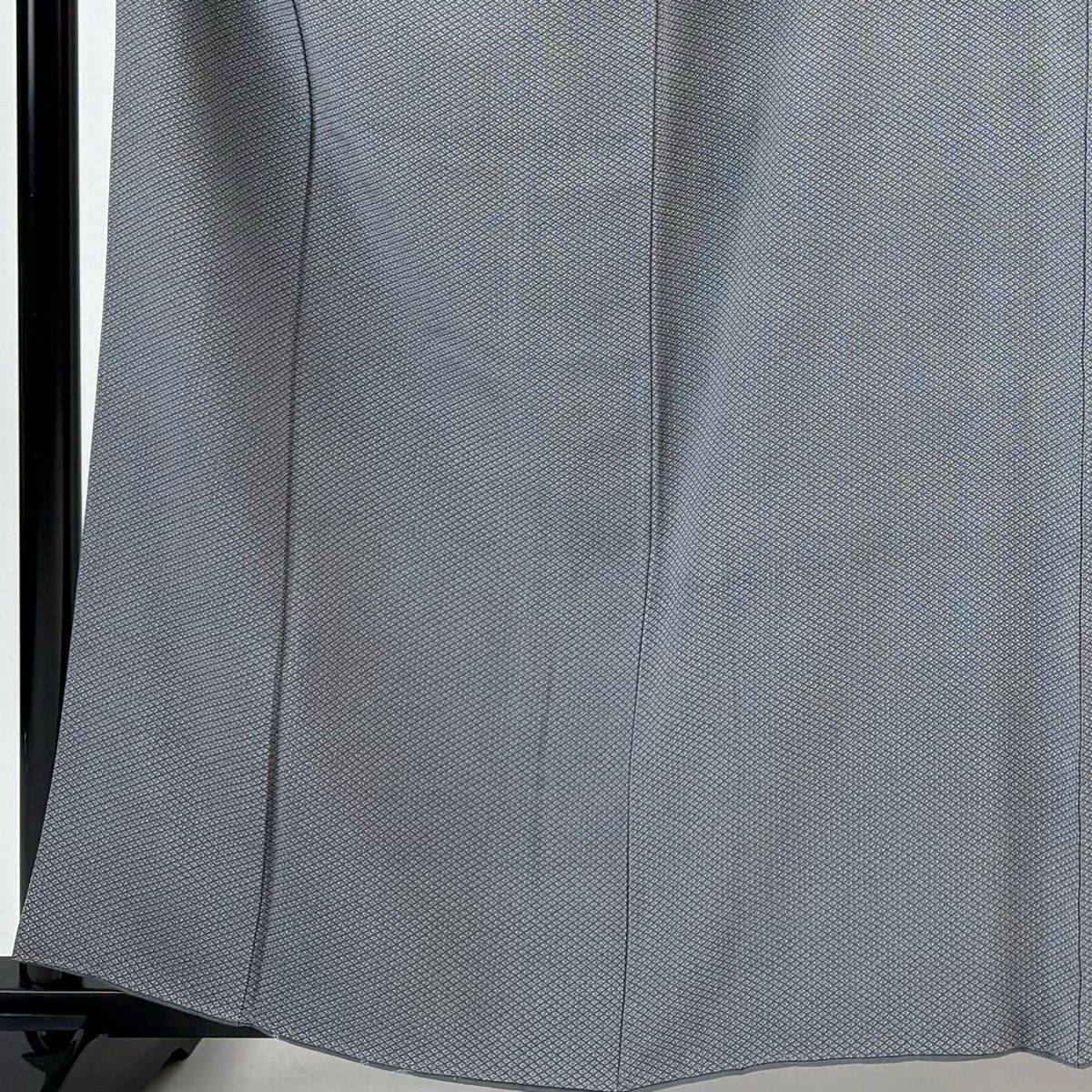 小紋 身丈161 cm 裄丈66 M 袷 落款 花菱 灰色 正絹 名品