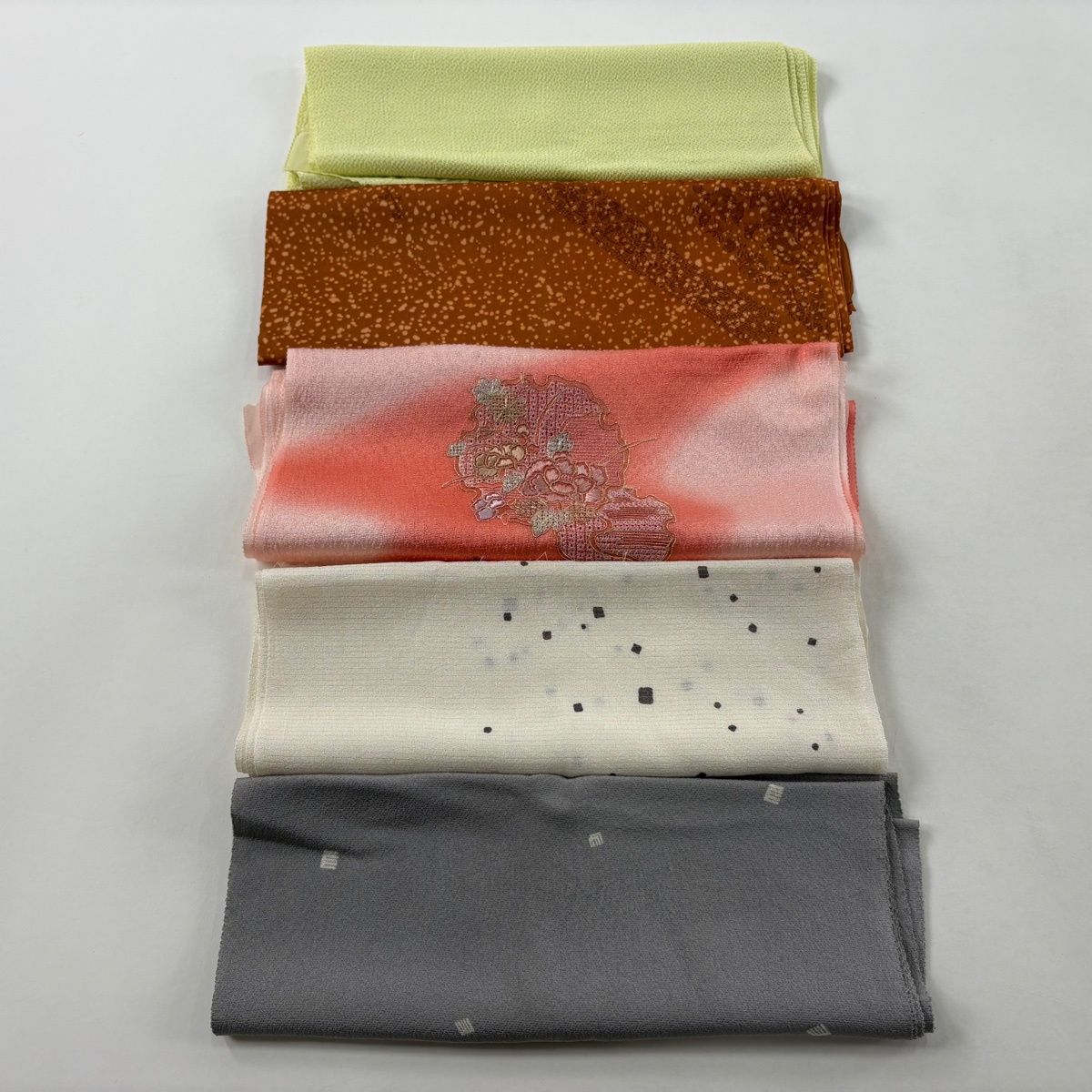 帯揚げ 優品 セット 灰色 正絹 和装小物