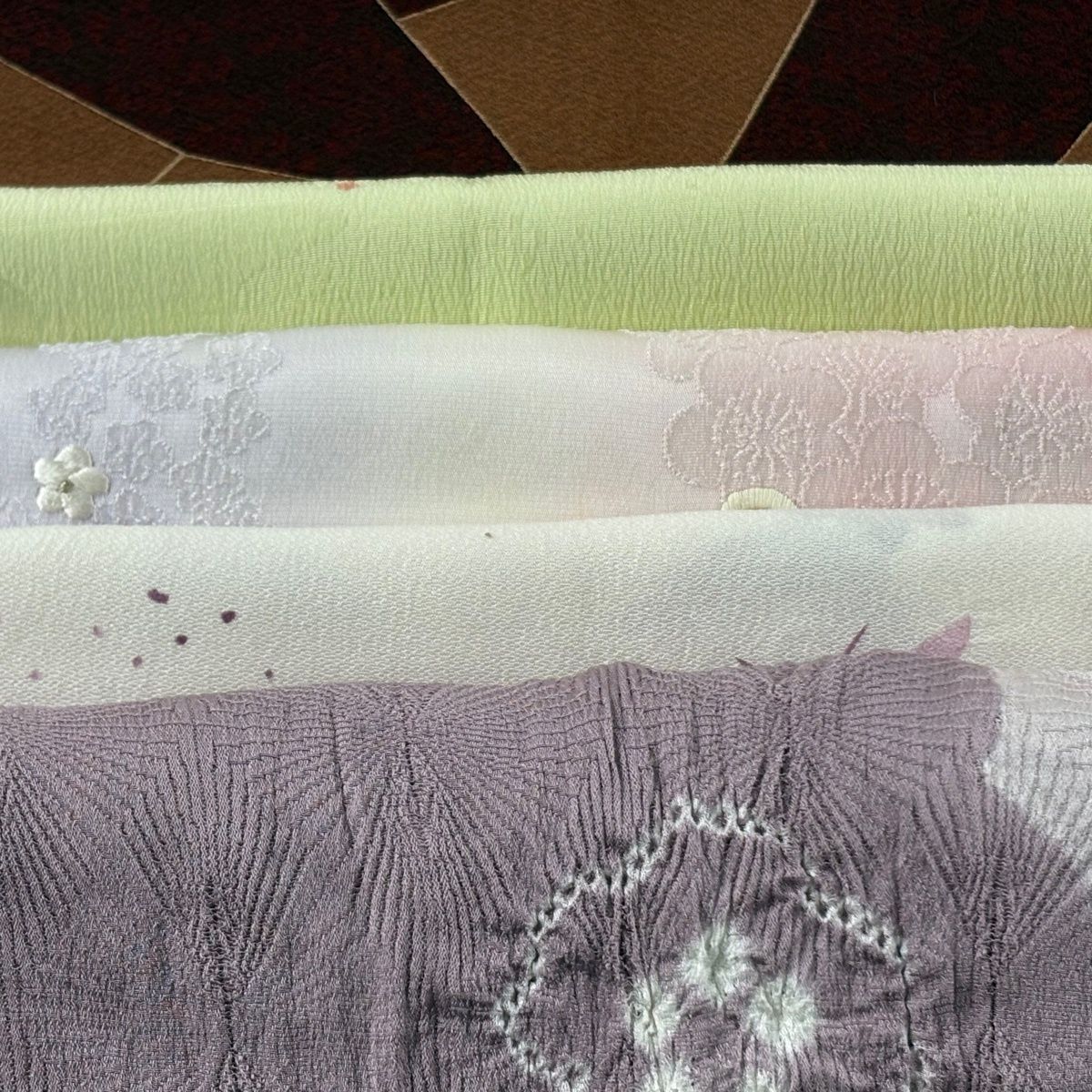 帯揚げ 優品 帯揚げ5枚セット 茶色 正絹 和装小物