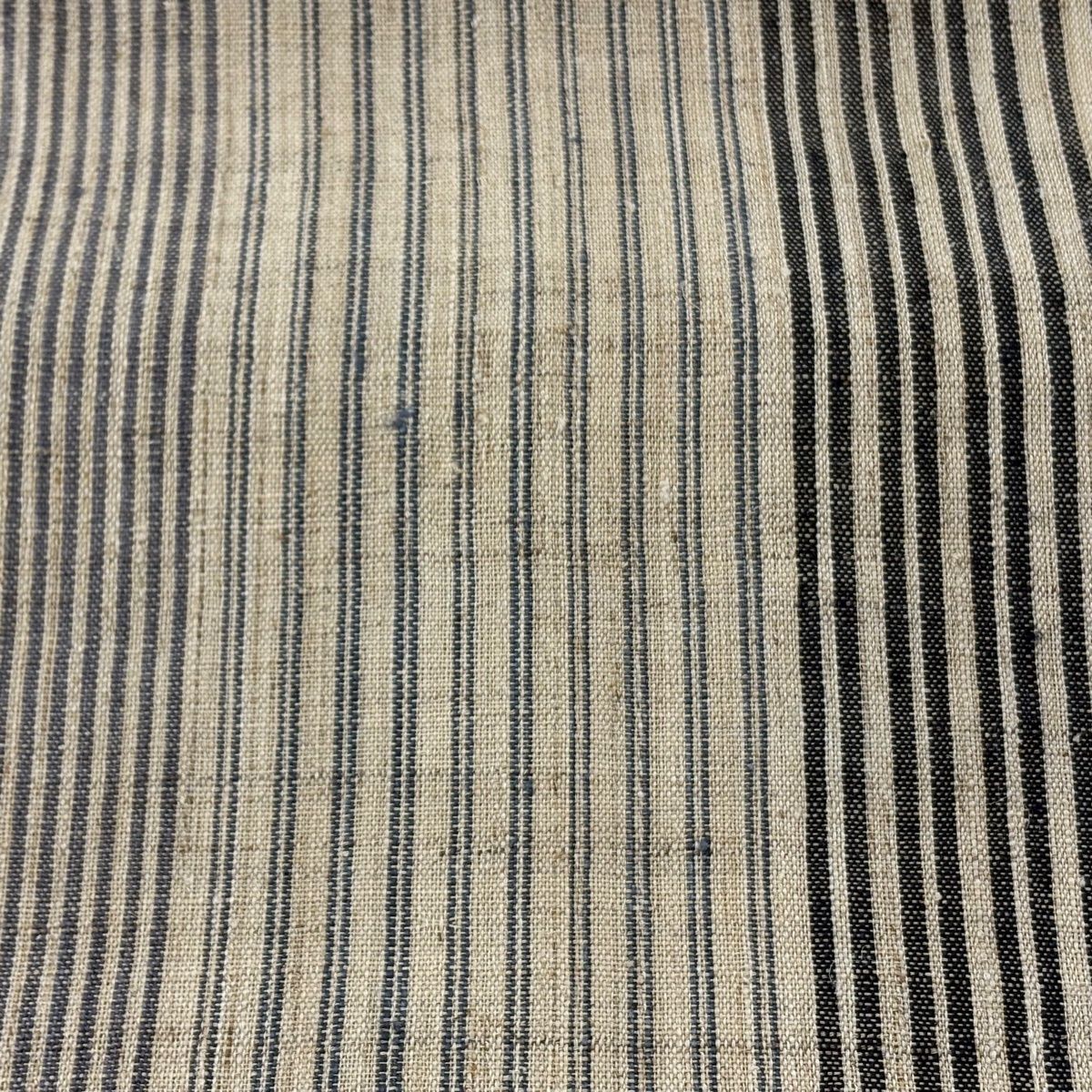 名古屋帯 落款 証紙 越後上布 本田瀧右衛門 八寸名古屋帯 縞 薄茶色 麻