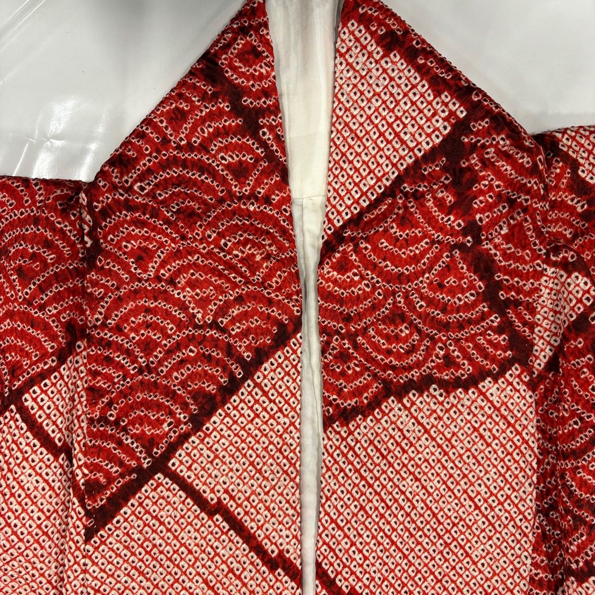 美品】 振袖 身丈164cm 裄丈64cm M 袷 二尺袖 青海波 幾何学模様 総