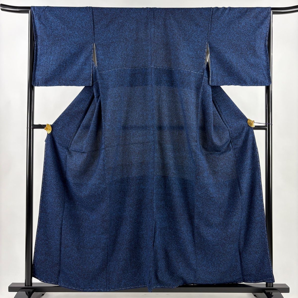 小紋 身丈158.5 cm 裄丈66 M 袷 幾何学 紺色 正絹 秀品