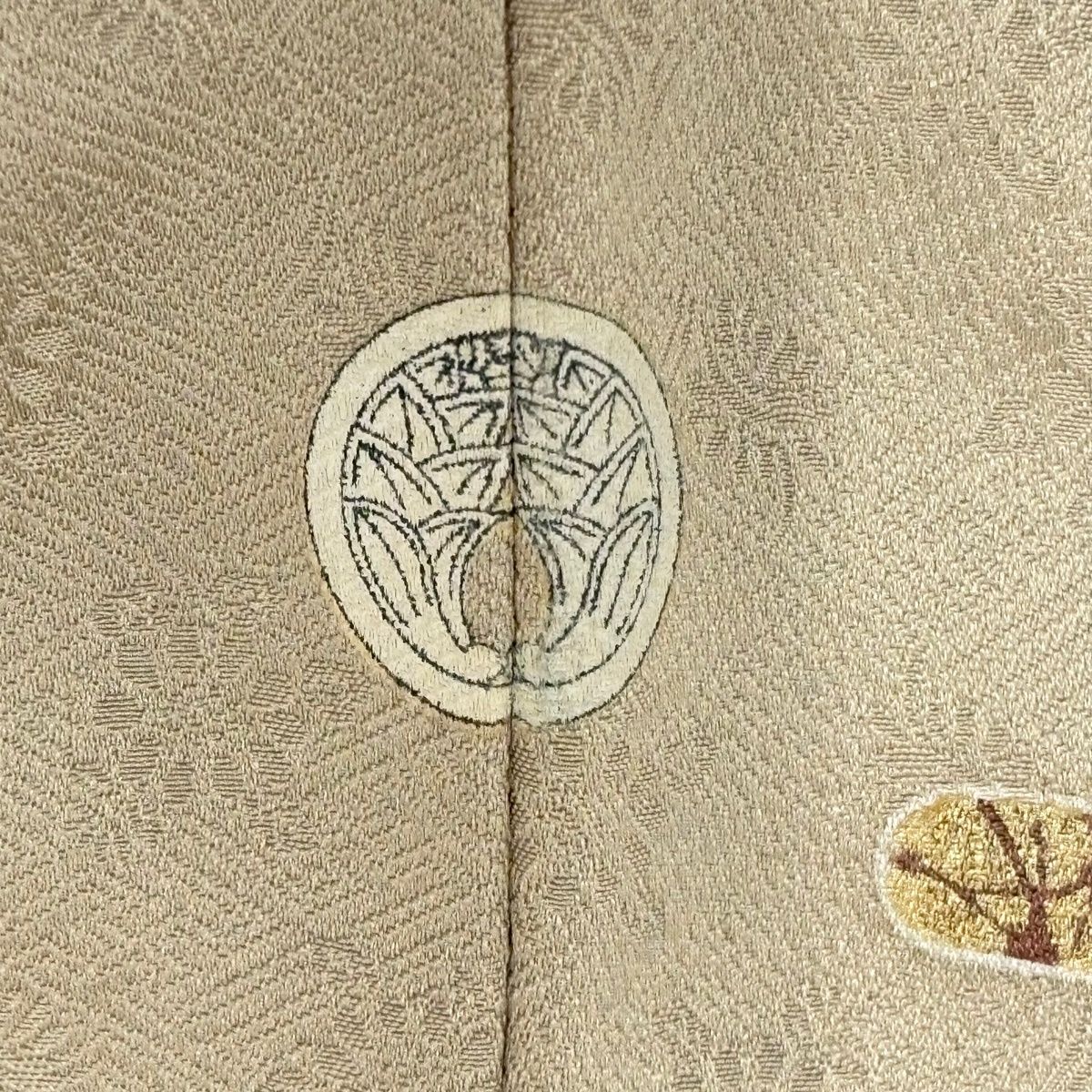  訪問着 身丈160 5 cm 裄丈65 M 袷 花舟 ヱ霞 金糸 金彩 ベージュ 正絹 秀品 一つ紋 訪問着 付け下げ 着物