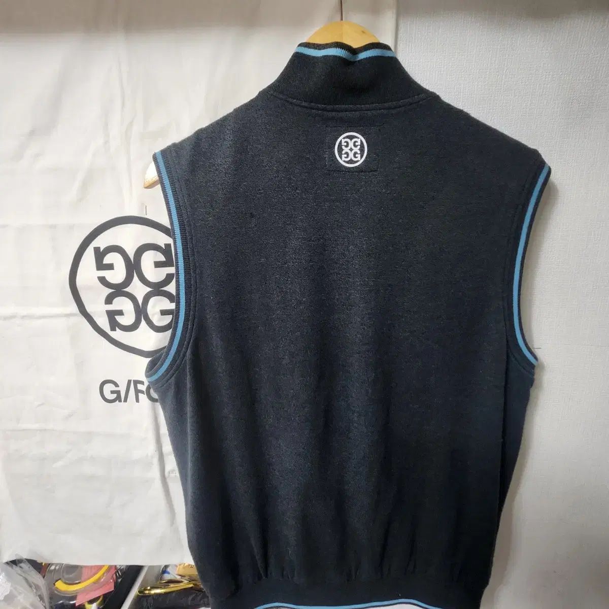 高品質 G/FORE メンズ ゴルフ ニット ベスト ブラック L