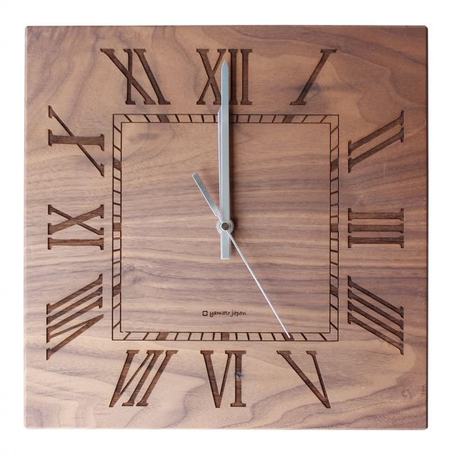 ヤマト工芸 MUKU ウォールナット ローマ数字 YK 14-101