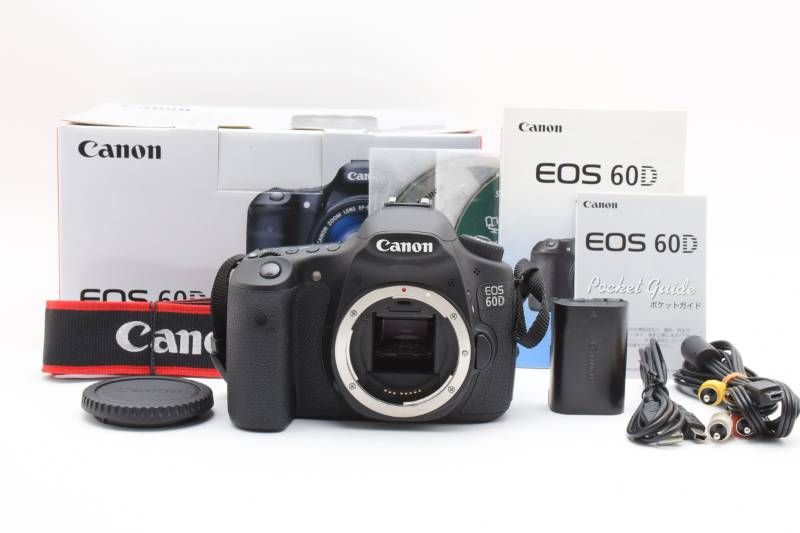 ◆シャッター数:906回・美品◆ Canon EOS 60D デジタル一眼レフ 実用美品 箱あり】Canon キャノン EOS 60D ボディ シャッター数906回と