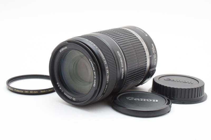 実用 Canon キャノン EF S 55 250 mm 4 5 6 IS AFレンズ 3987 3