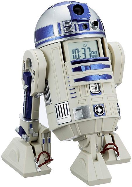 スター ウォーズ R 2 D 目覚まし時計 音声 アクション付き 白 リズム時計