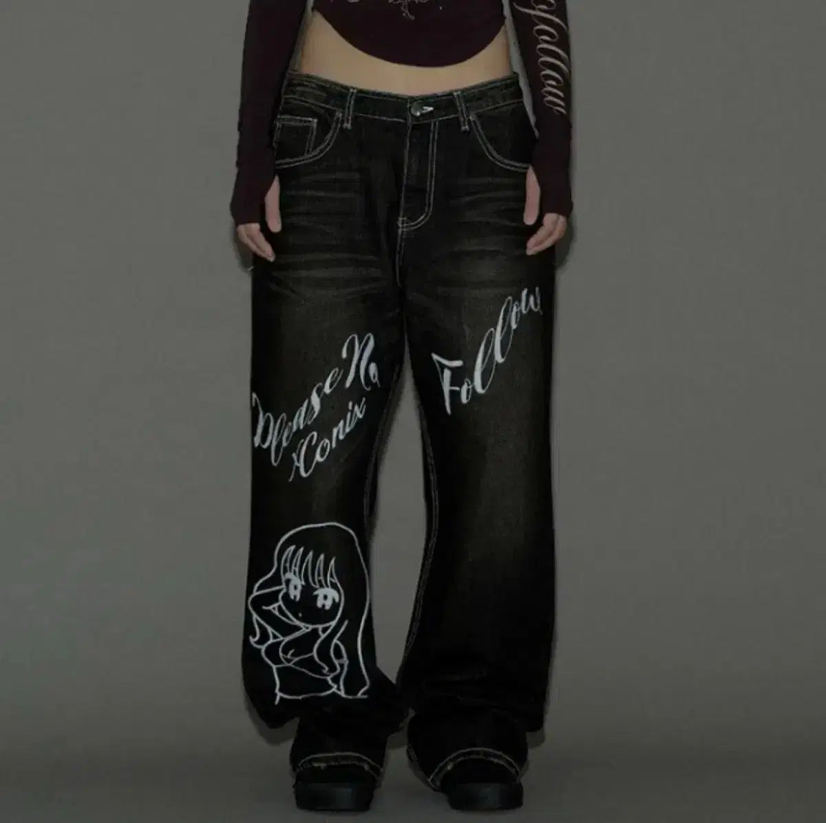プリーズノーフォロー コニックズ デニム パンツ s
