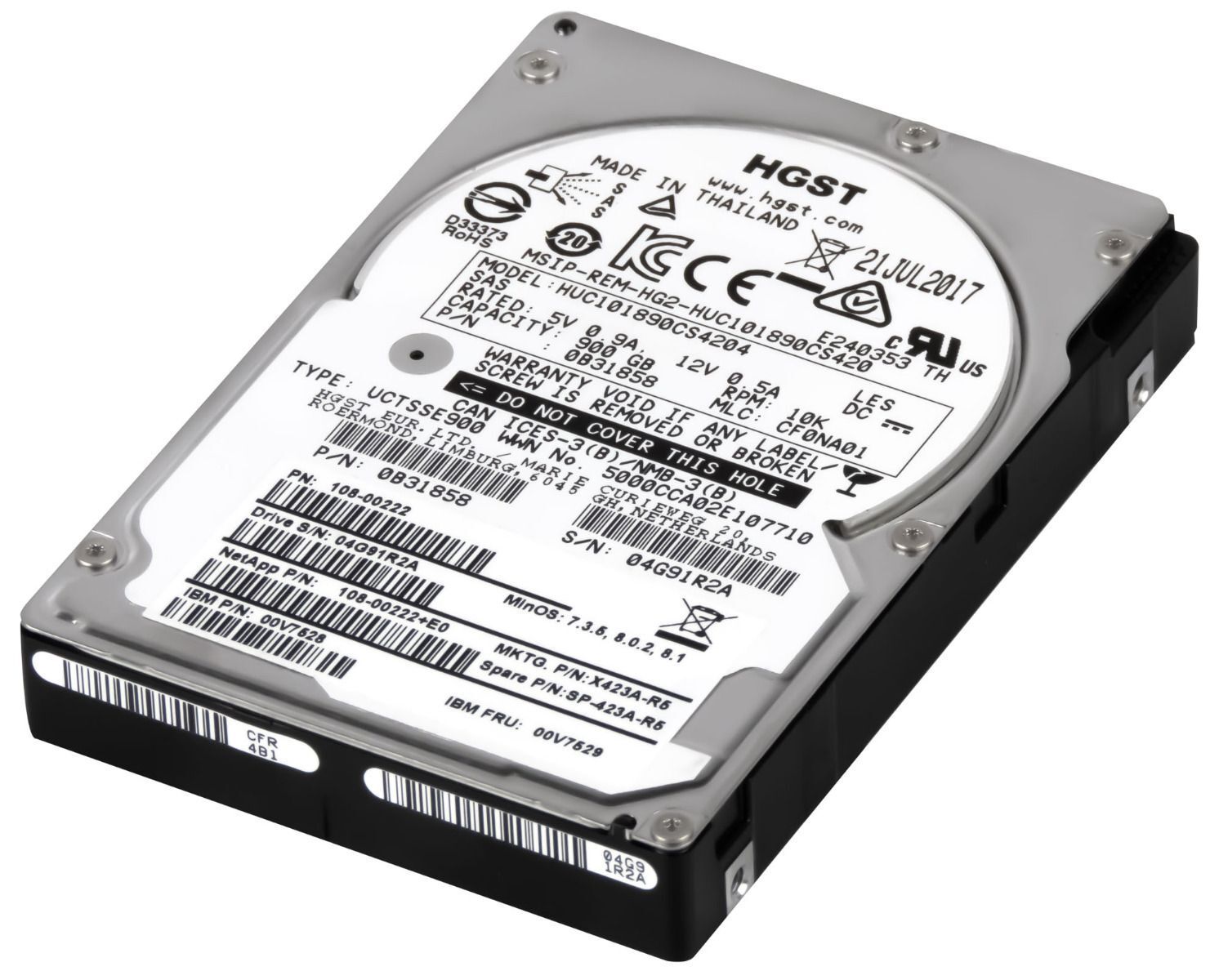 3年保証 Hard Drive HGST UltraStar 900 GB 10 K 128 MB SAS-3 2.5