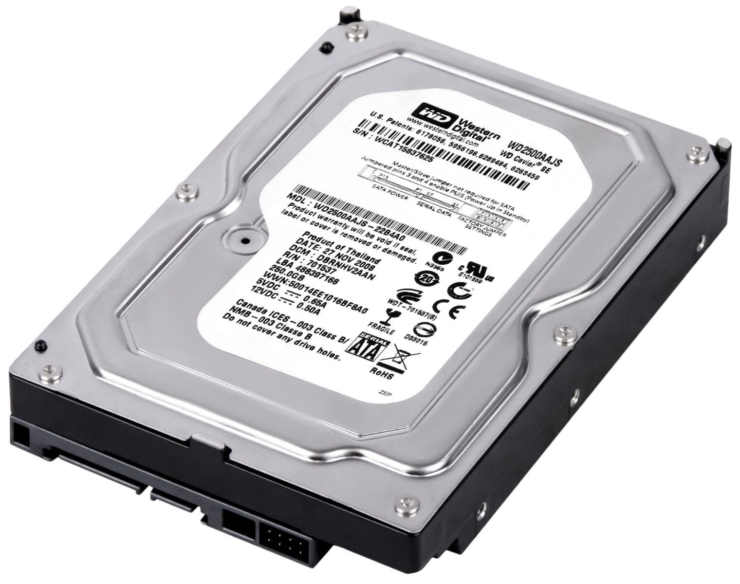 3年保証 WD Car SE 250 GB 7200 RPM 8 MB SATA II 3.5