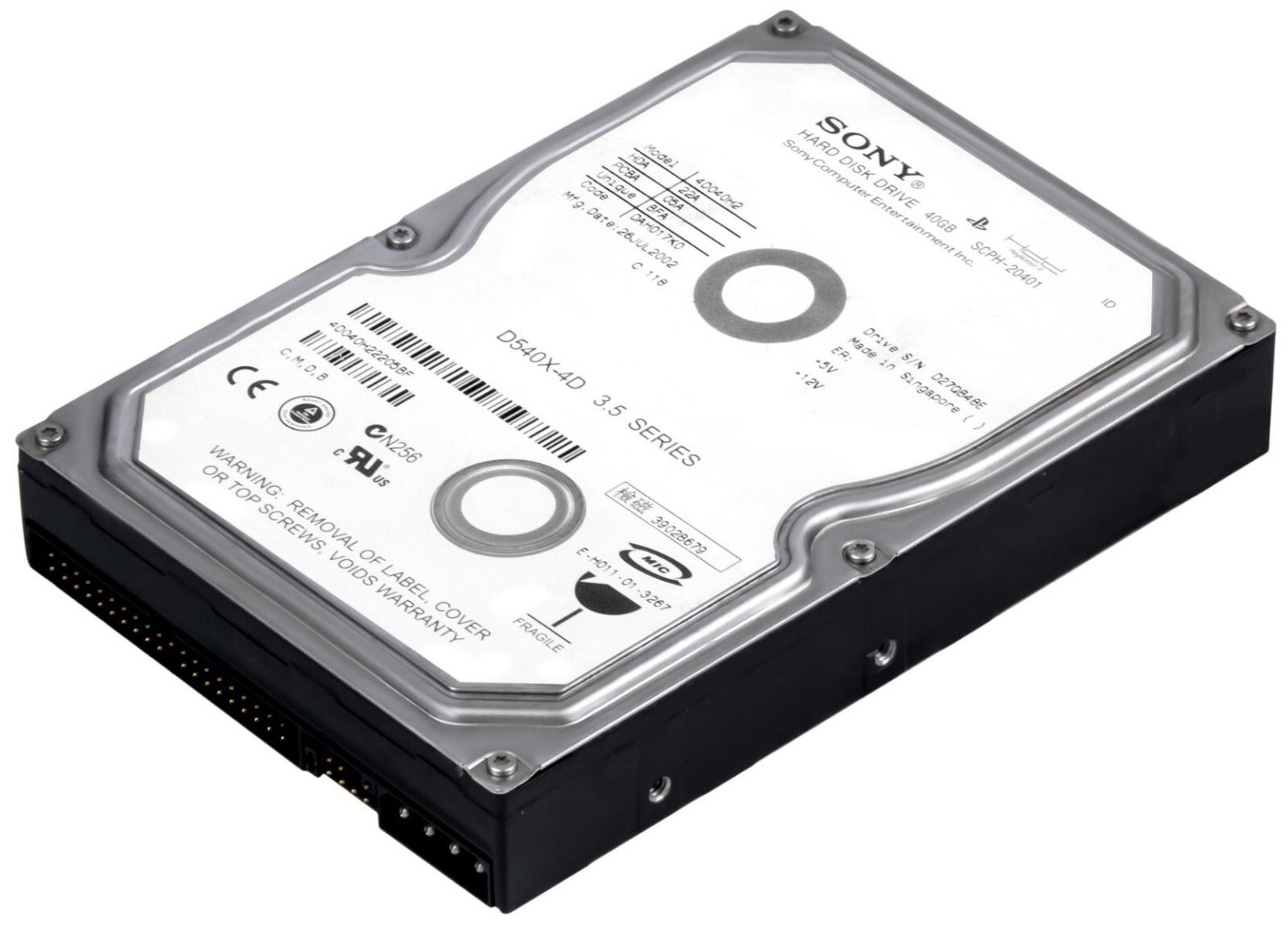 3年保証 Hard Drive Sony 4 D 040 H 2 540 X-4 SCPH 2-20401 40 GB 5400 RPM MB ATA 3.5 Inch