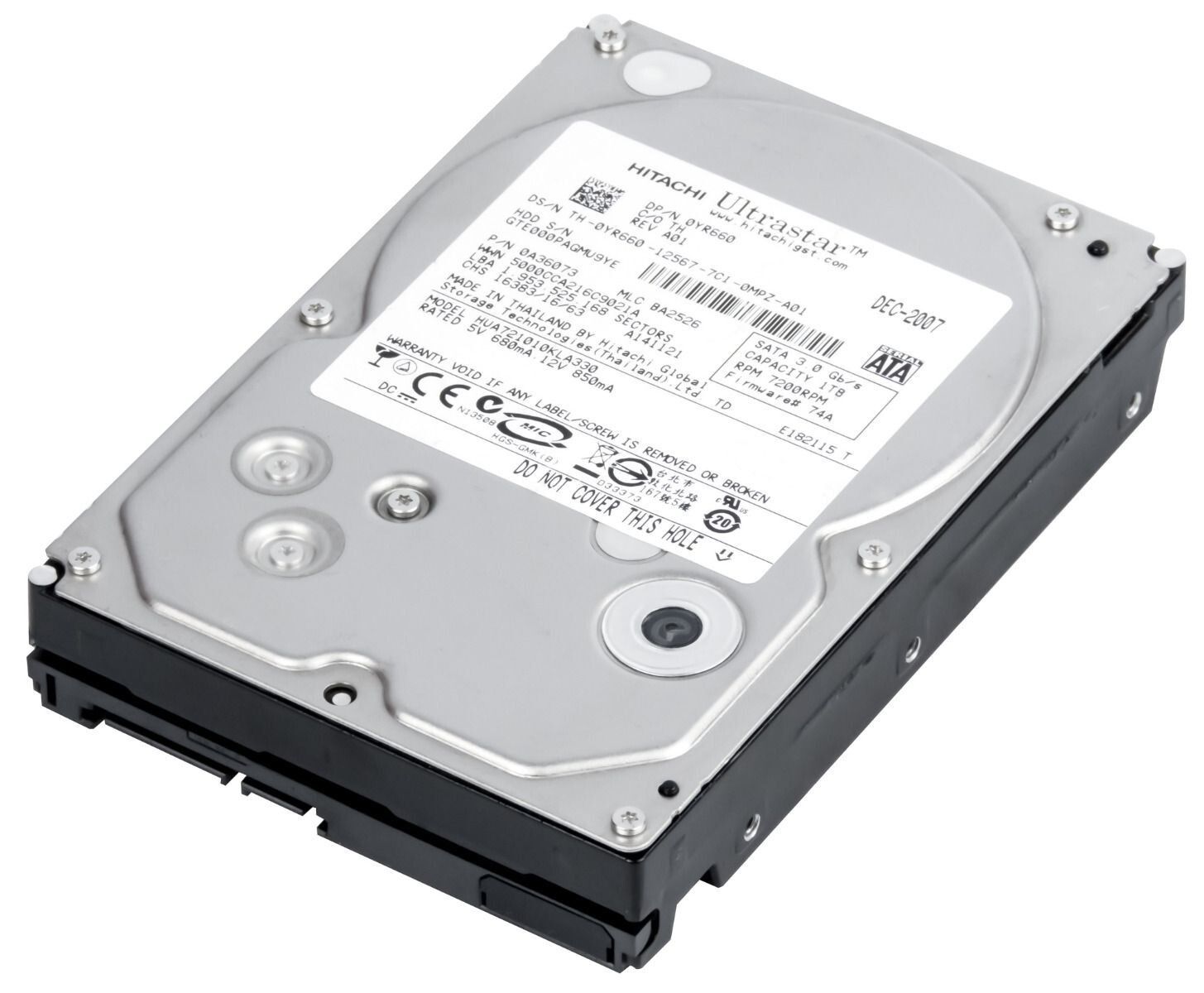 3年保証 DELL Hard Drive 0 YR 660 1 TB 7.2 K 32 MB SATA II 3.5