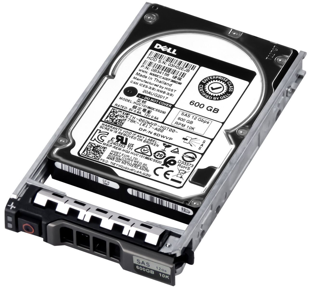 3年保証 Hard Drive Dell 06 DWVP 600 GB 128 MB SAS-3 2.5