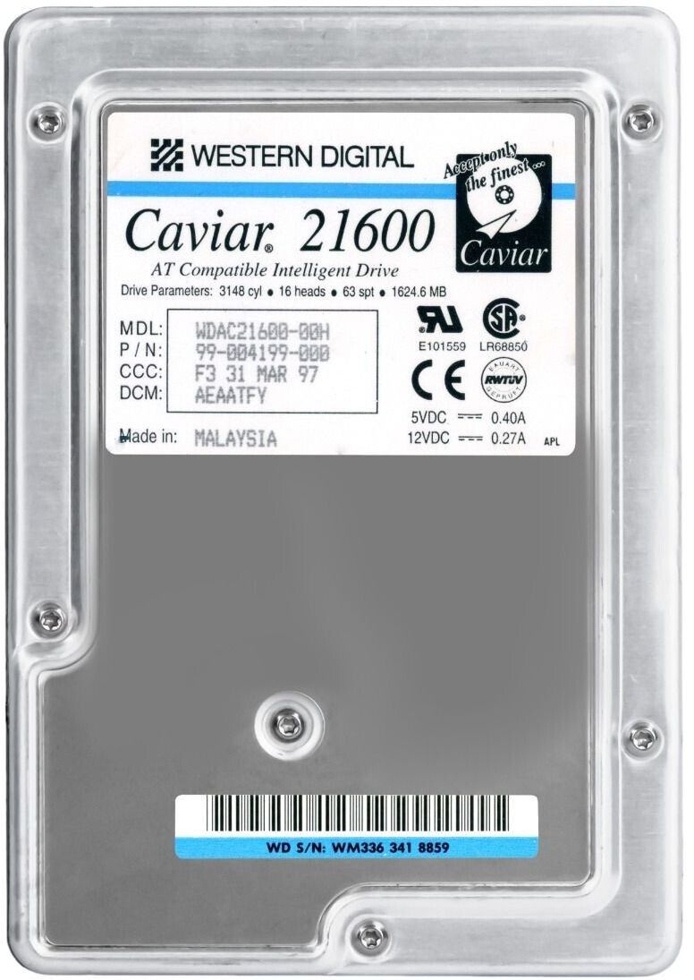 3年保証 Western Digital Car 21600 -00 H 1.6 GB 5200 RPM PATA ATA 3.5 Inch