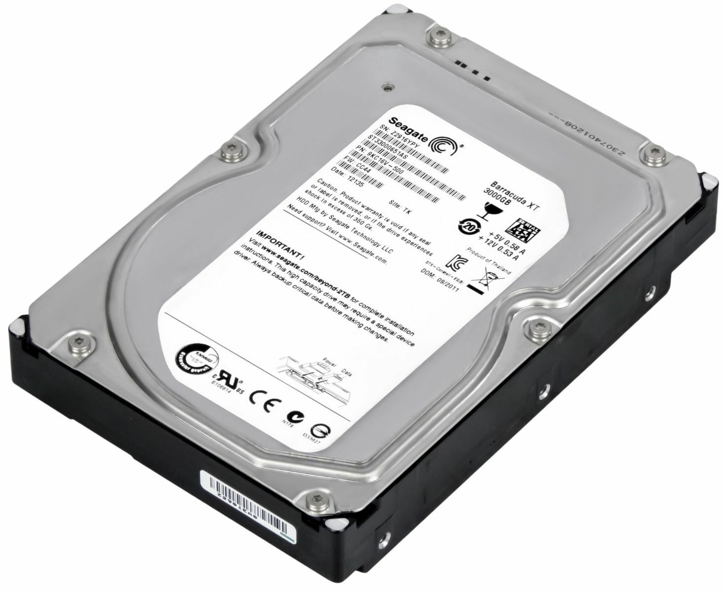 3年保証 Seagate Barracuda Xt St s 3 Tb 7200 Rpm 64 Mb Sata Iii 3.5