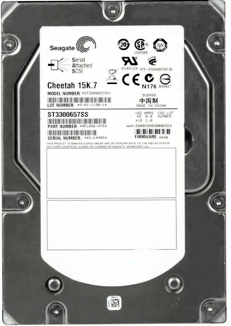 3年保証 Hard Drive SEAGATE Cheetah 15 K.7 16 MB CACHE SAS 3.5 Inch