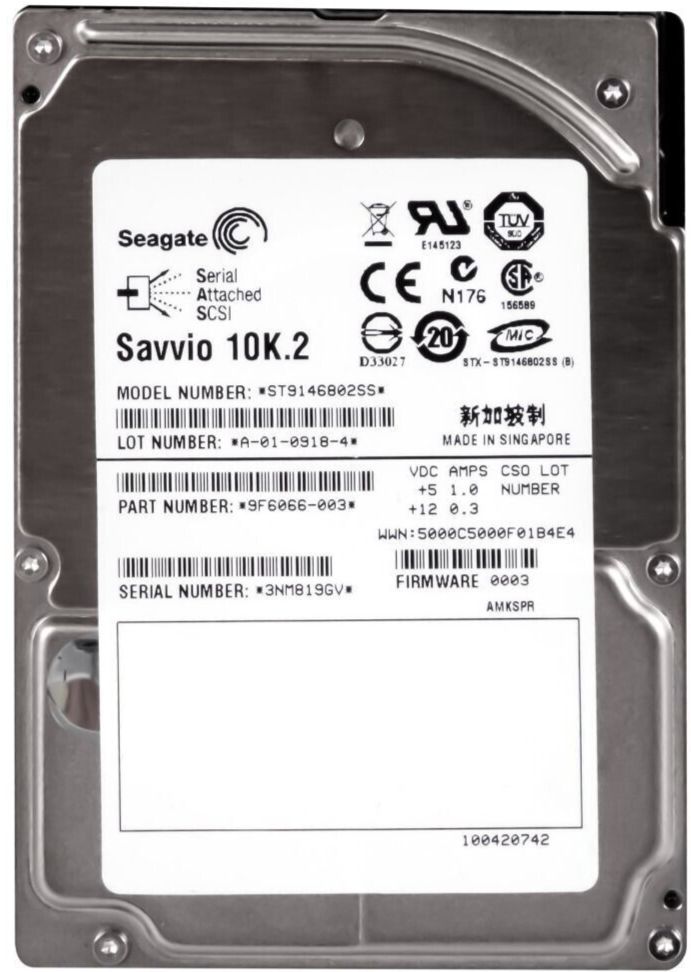 3年保証 Hard Drive Seagate Savvio 10 K.2 146 GB 16 MB SAS 2.5 Inch