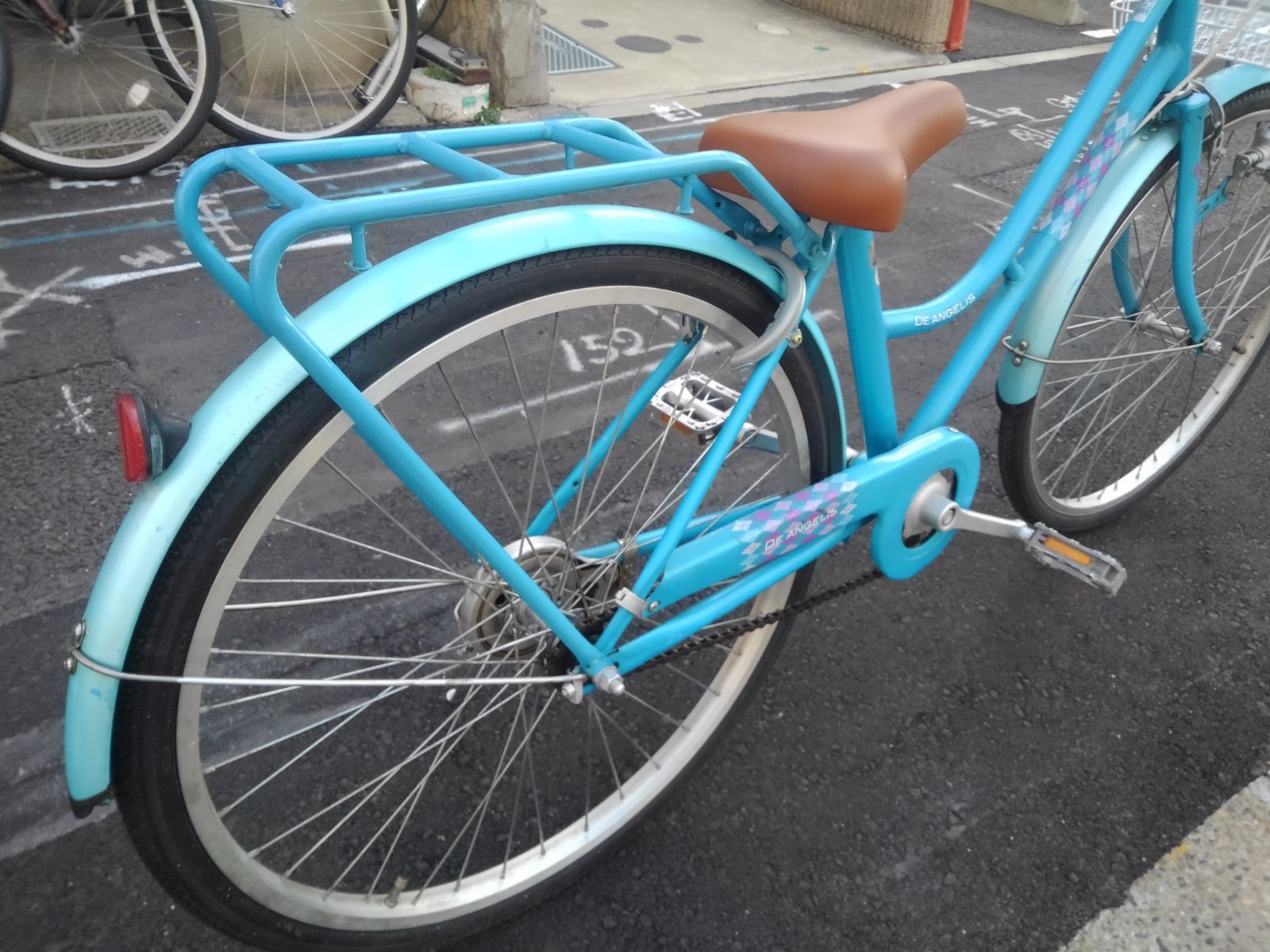 引き取り限定！(名古屋市昭和区)子供自転車3876 前後タイヤ新品 