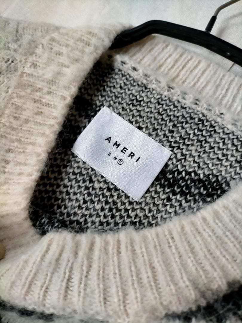美品 ameri FRINGE ZEBRA KNIT ニット - メルカリ