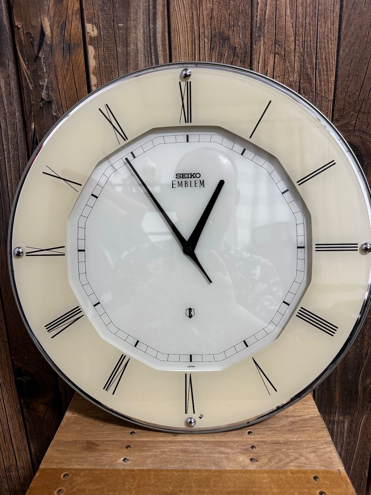 SEIKO セイコー EMBLEM エンブレム 掛け時計 壁掛け時計 HS 308 W 動作品
