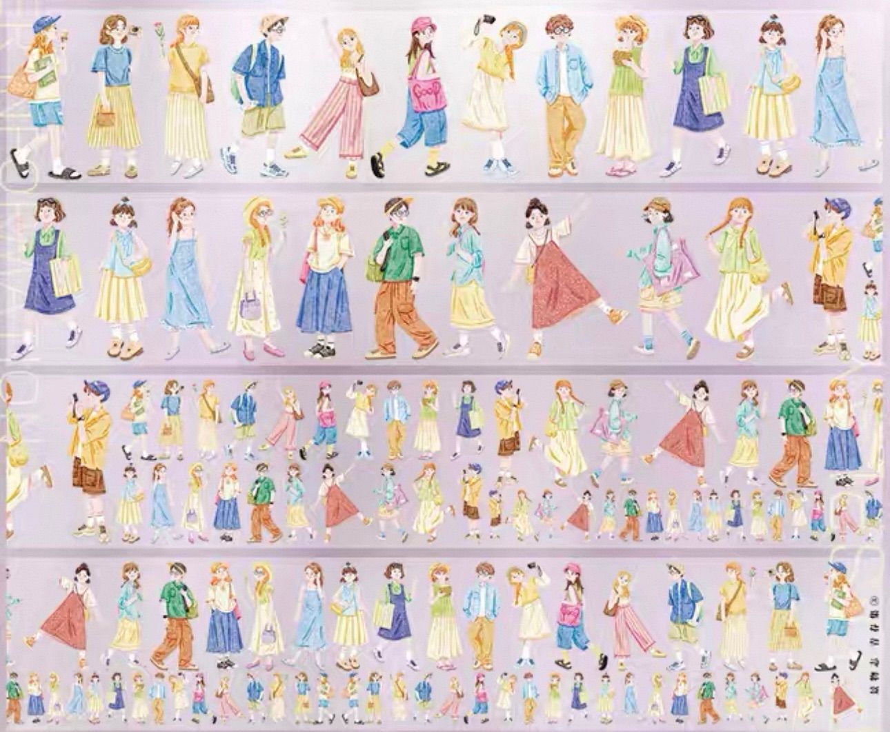  PET 青春集 6 cm×5 m 100 cm loop 海外マスキングテープ 海外マステ 人物 マスキングテープ テープ マスキングテープ