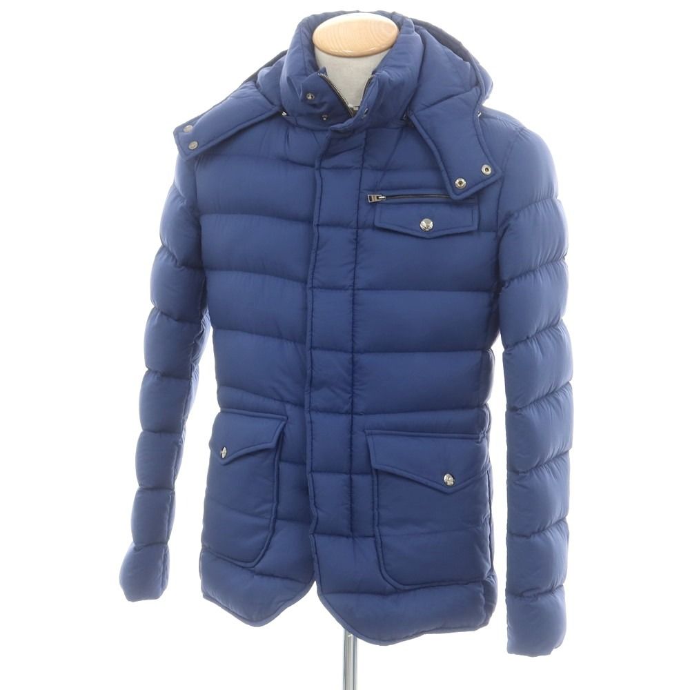 中古】ヘルノ Herno ナイロン ダウンジャケット ネイビーブルー