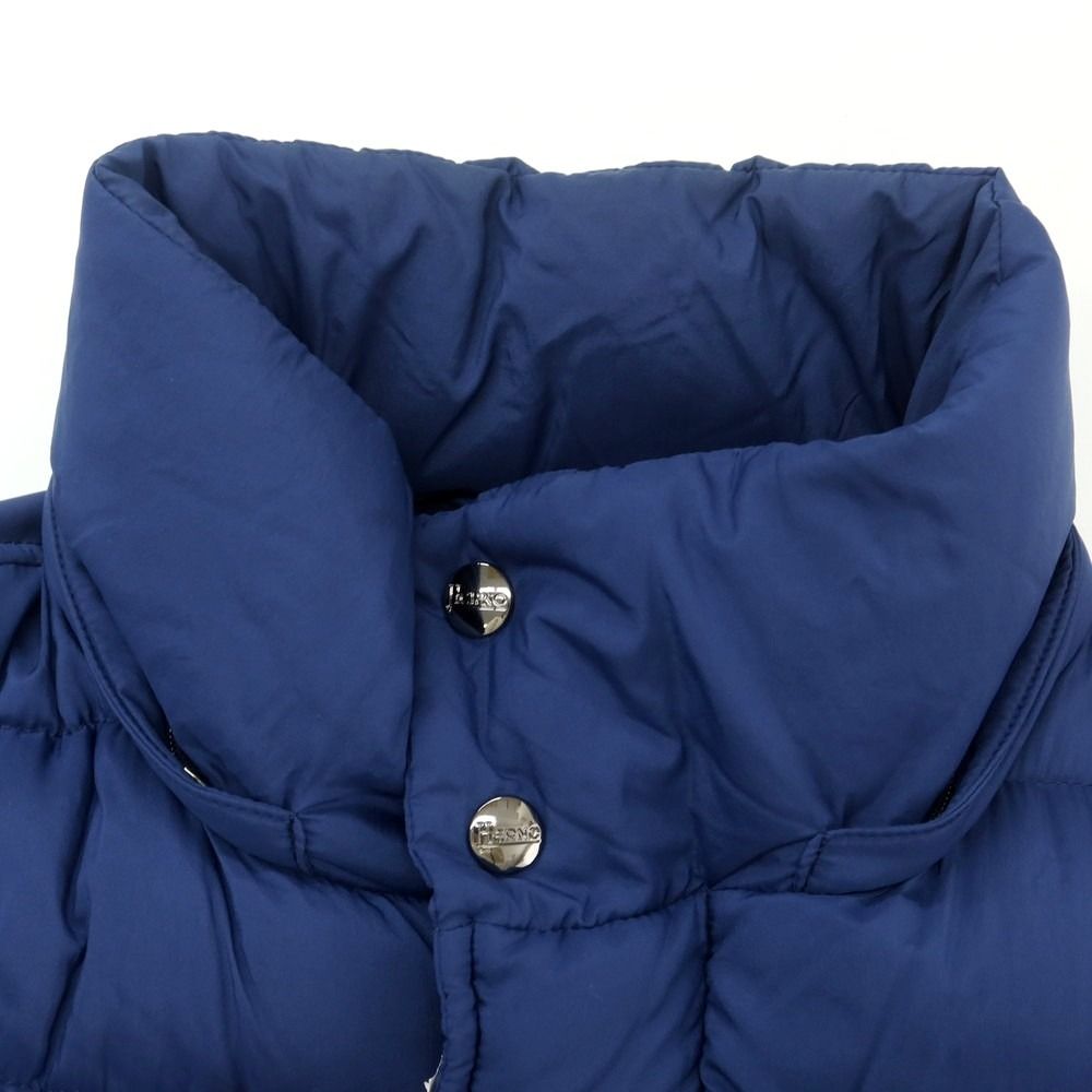 ヘルノ 小売業者 Herno ナイロン ダウンジャケット ネイビーブルー