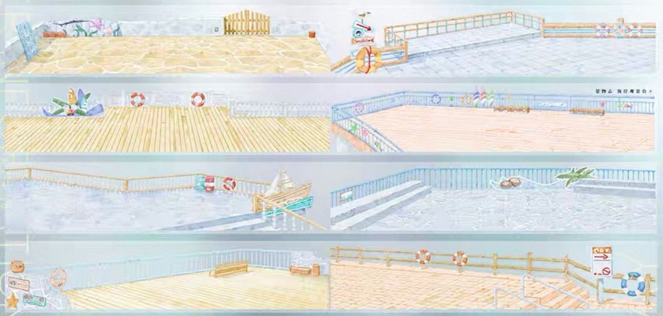 PET 海岸观景台④ 5.5cm×5m 200cm/loop 海外マスキングテープ 海外