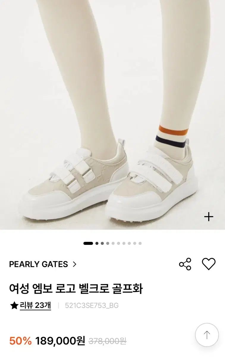 PEARLY GATES パーリーゲイツ レディース エンボス ロゴ バックル ゴルフシューズ 240 245