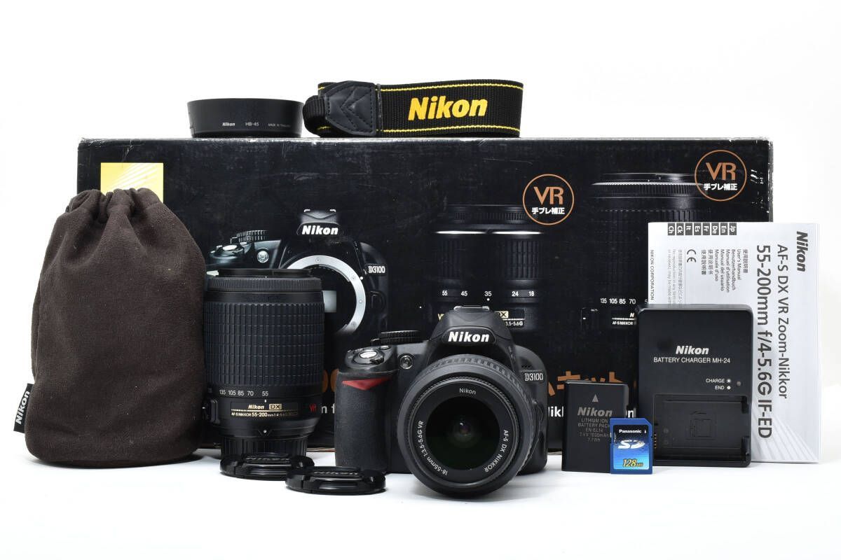 ☆美品☆ニコン Nikon D3100 ダブルズームキット ショット数9500回 ☆美品☆ニコン Nikon D3100 ダブルズームキット ショット数9500回