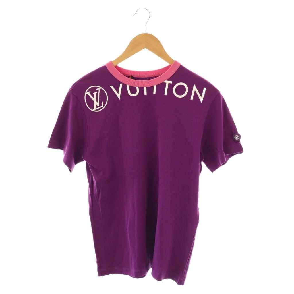 ルイヴィトン LOUIS VUITTON LVサークル ロゴ Tシャツ カットソー 半袖 XS パープル RW 212 W UOL FLTS 12 |HK OS