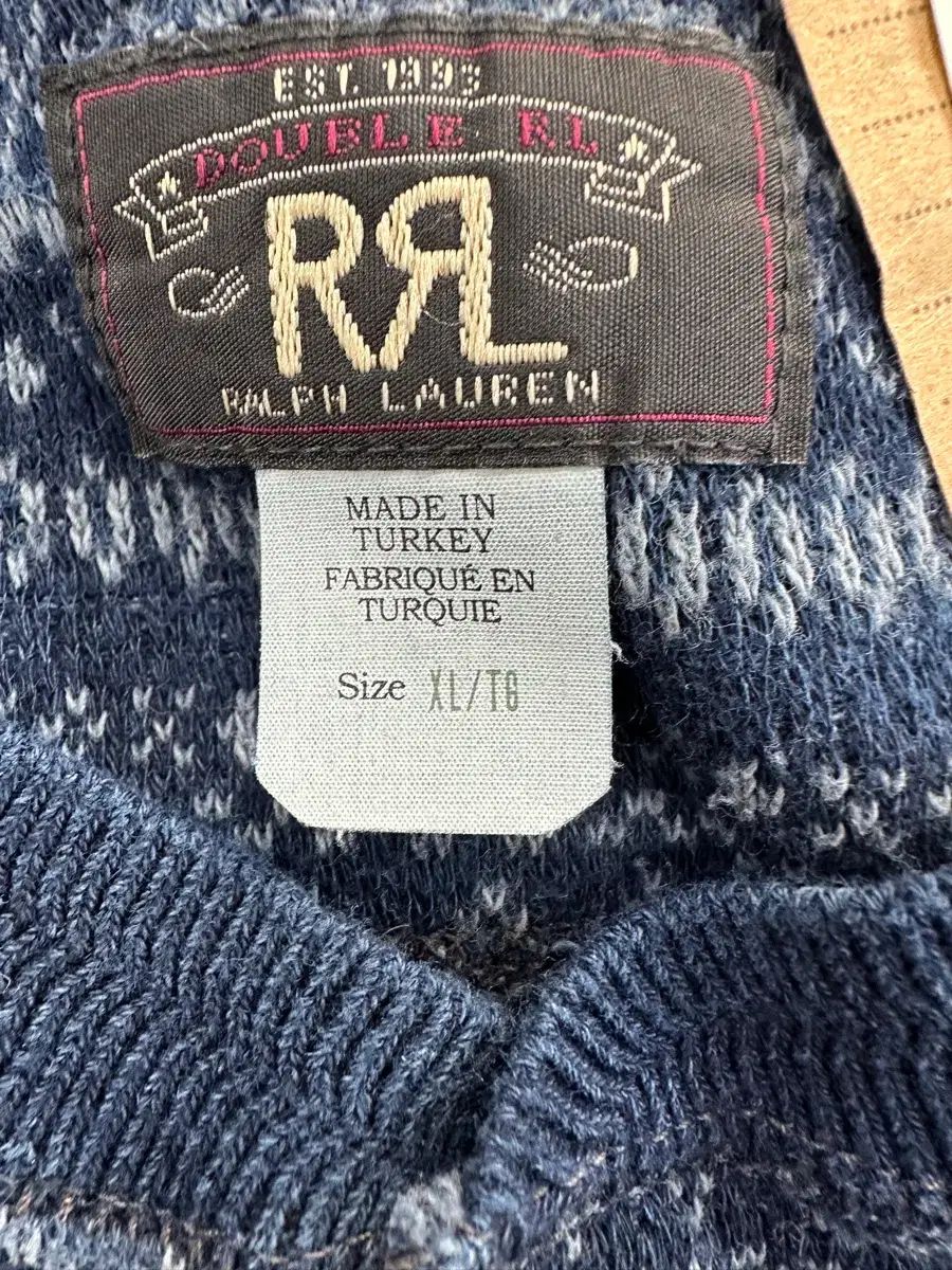 RRL ジャカード ヘンリーネック XL