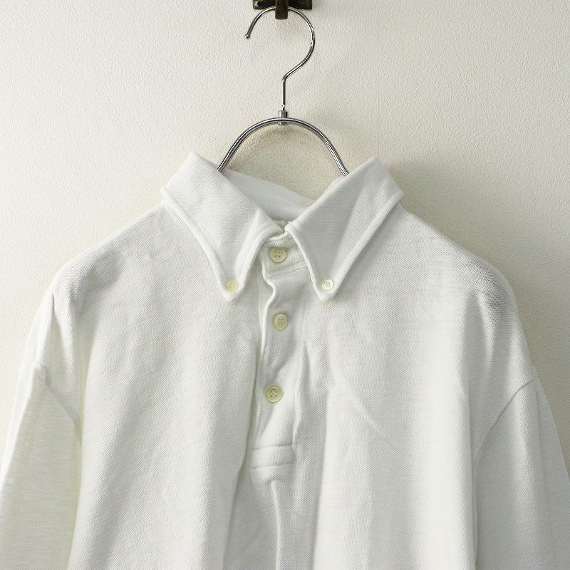 美品 45r フォーティーファイブアール 長袖シャツ 2 白 コットン 日本製 フォーティファイブアール 45R 45rpm カノコの908オーシャンポロ 2