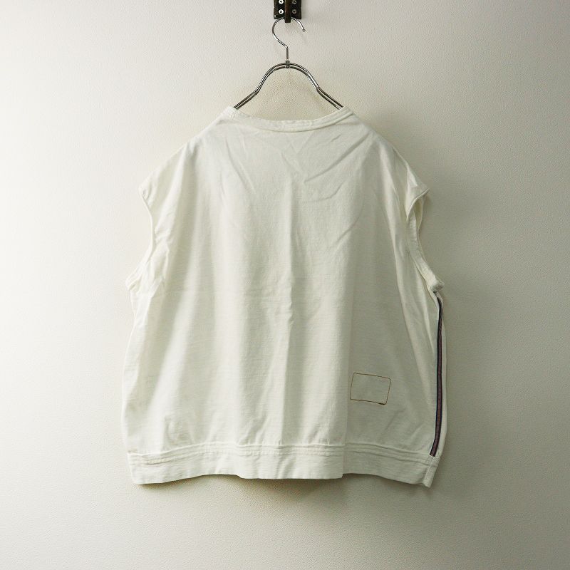 45 R フォーティファイブアール でこぼこ天竺の908馬ショートMシャツ 2 ホワイト ノースリーブトップス カットソー