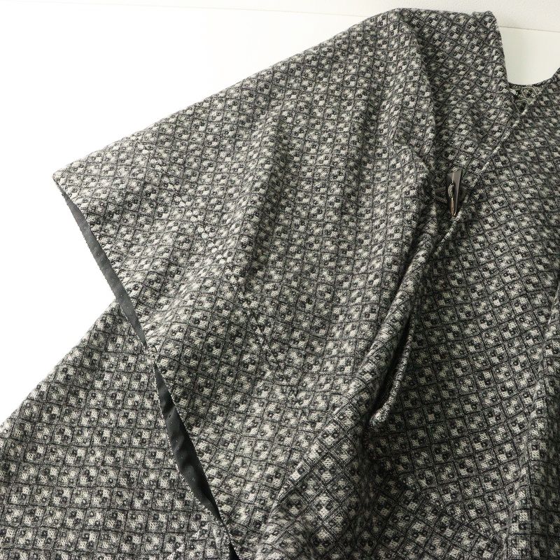 美品 ソウソウ SOU・SOU 京都 梳毛 業平格子 きさらぎ ウール 羽織もの