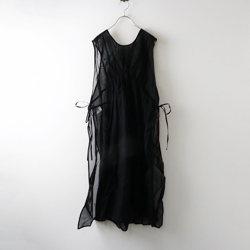 25 SS テンハンドクラフテッドモダン TENNE MODERN Organza 2 Way Long Dress F ブラック ドレス