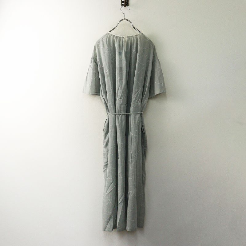 2025 SS ミナペルホネン mina perhonen acs 3063 Löysä ギャザードレス 36-38｜グレー トップス ワンピース