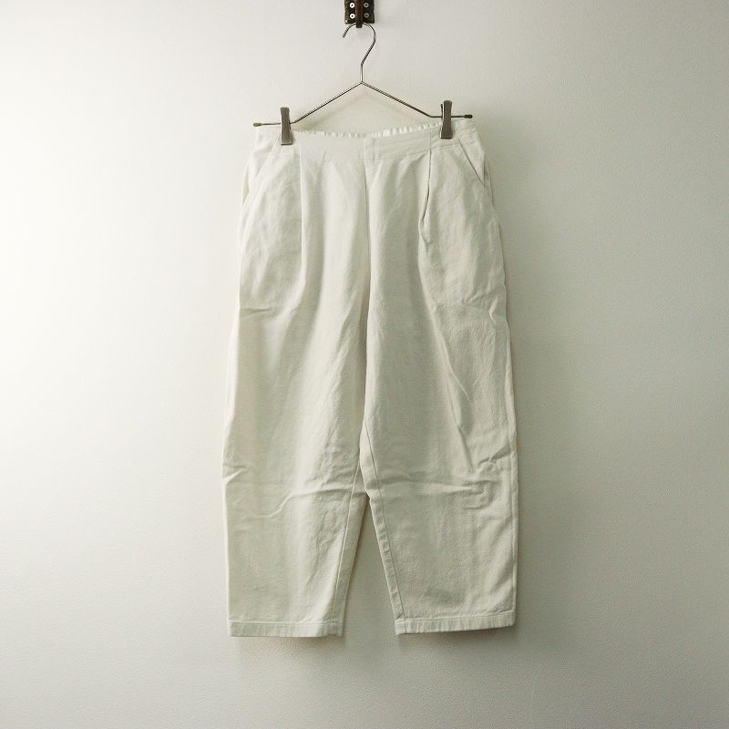 2025 AW エヴァムエヴァ evam eva cropped pants コットンシルク クロップドパンツ 1 アンティークホワイト ボトムス