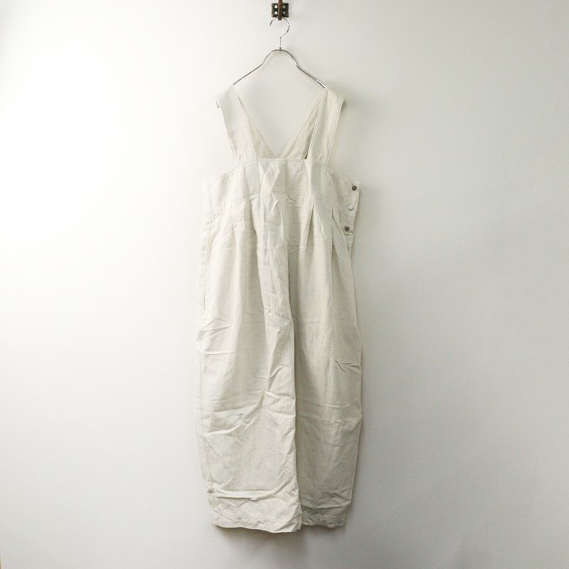 アンビデックス AMBIDEX ユニ yuni コットンリネンデニムジャンパースカート F|オフホワイト サロペット ワンピース