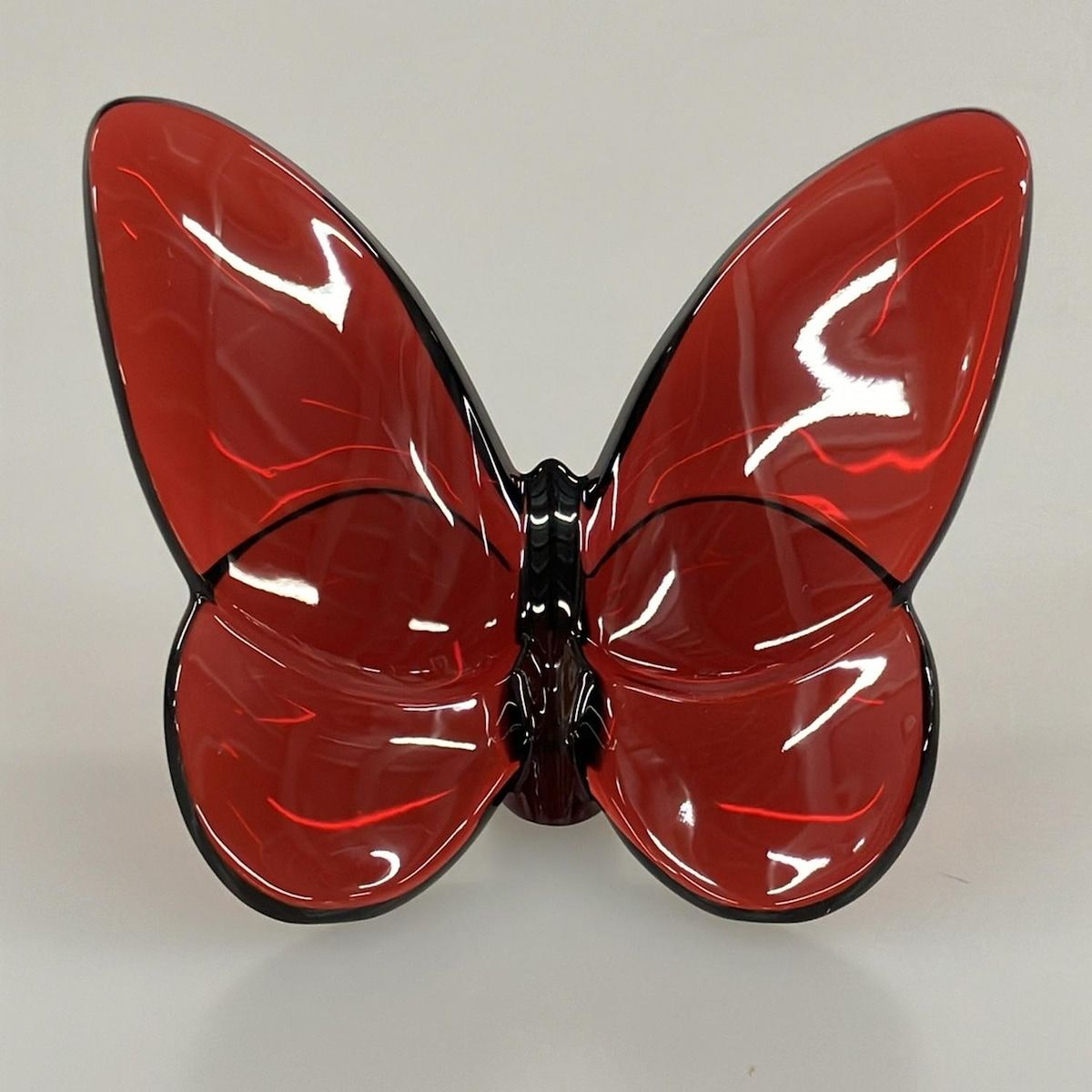 Baccarat(バカラ) 小物美品 ラッキーバタフライ レッド 置物