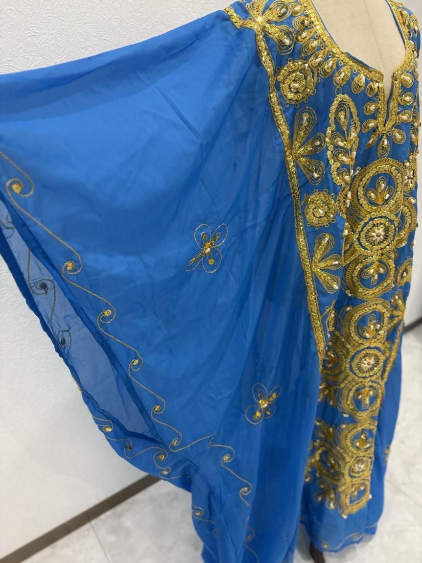 新品 ハリージドレス ターコイズブルー - メルカリ