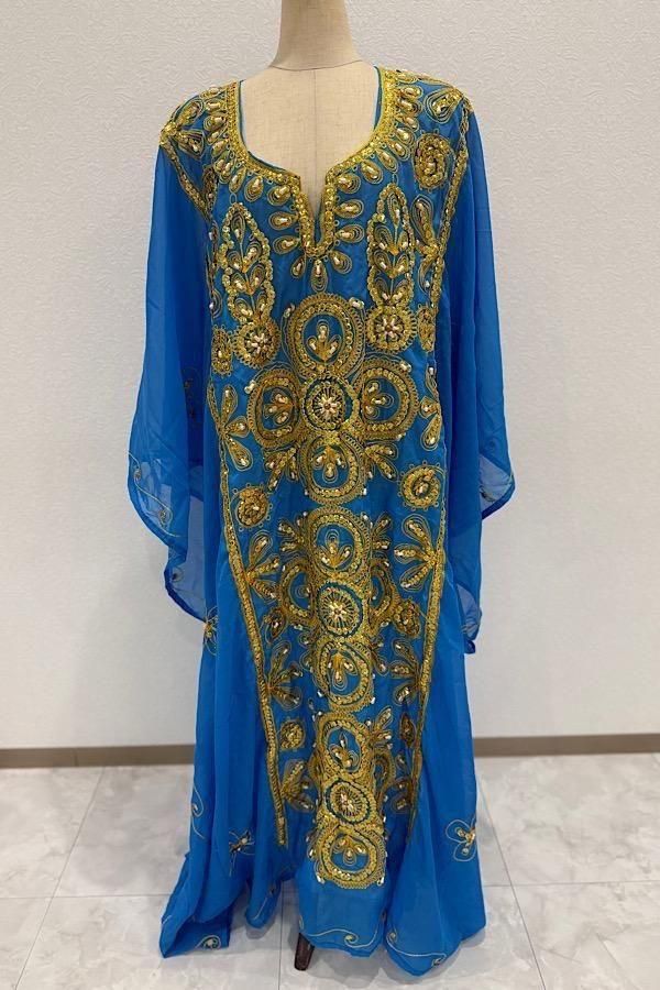 ハリージドレス　ターコイズ　新品　khallege 新品 ハリージドレス ターコイズブルー - メルカリ