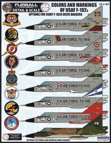 ファーボール FDS-4817 1/48 アメリカ空軍 F-102A デルタダガー カラー