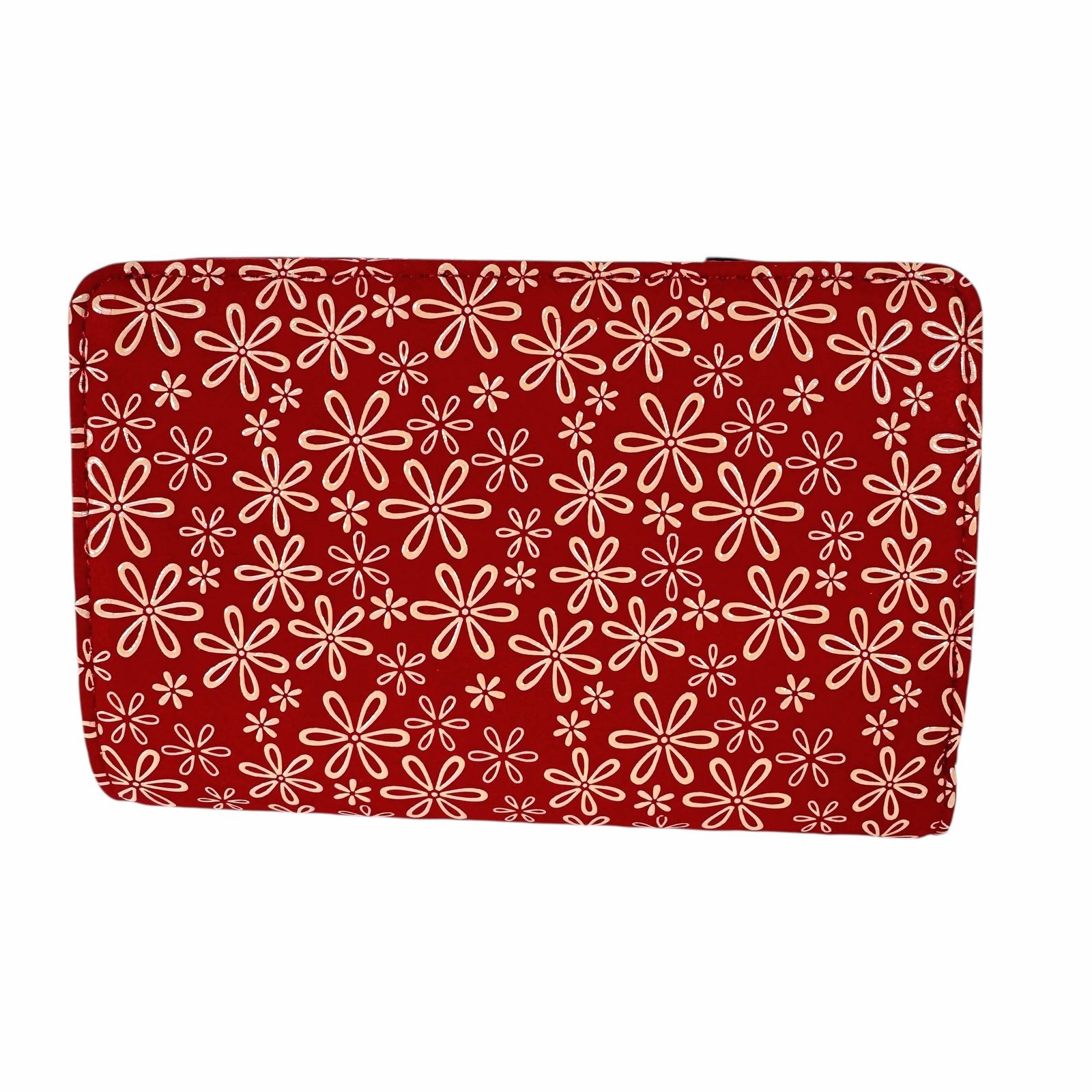 ■新品未使用■印傳屋■印伝■折り財布■ウォレット■雪割草柄■レッド系■J0700