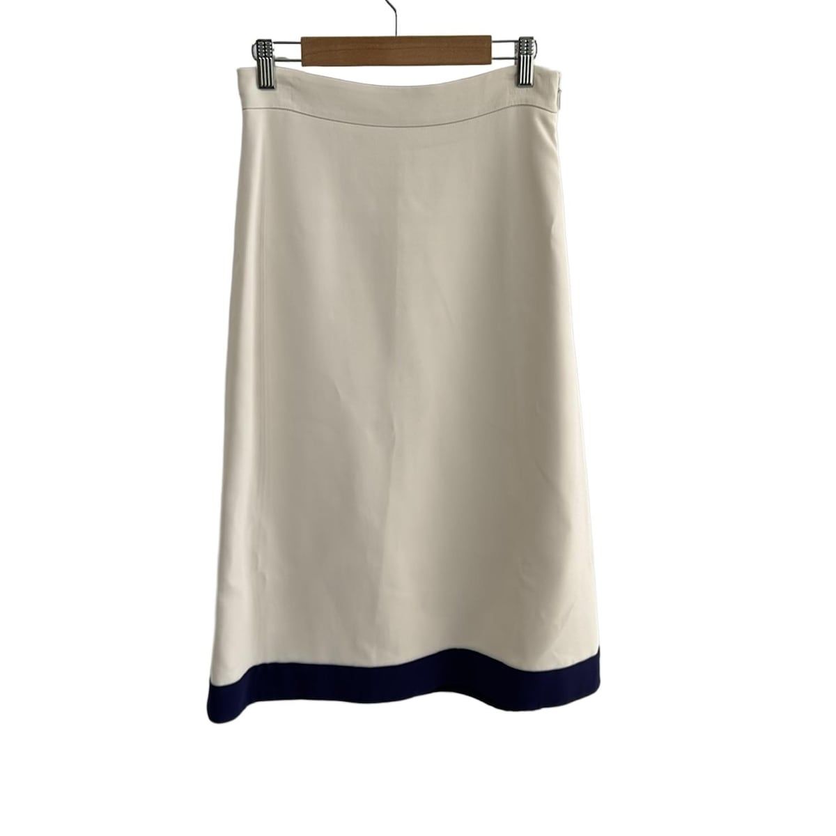 GUCCI グッチ スカート サイズ38 S レディース - 602257 ZKR 01 アイボリー×ネイビー ひざ丈